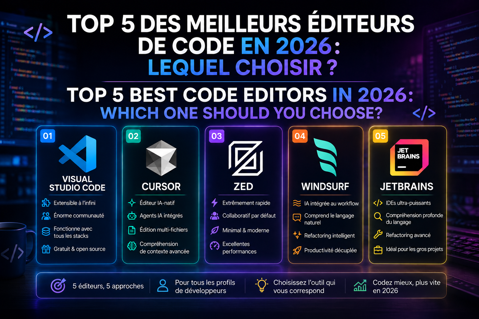 Top 5 Best Code Editors in 2026: Which One Should You Choose?