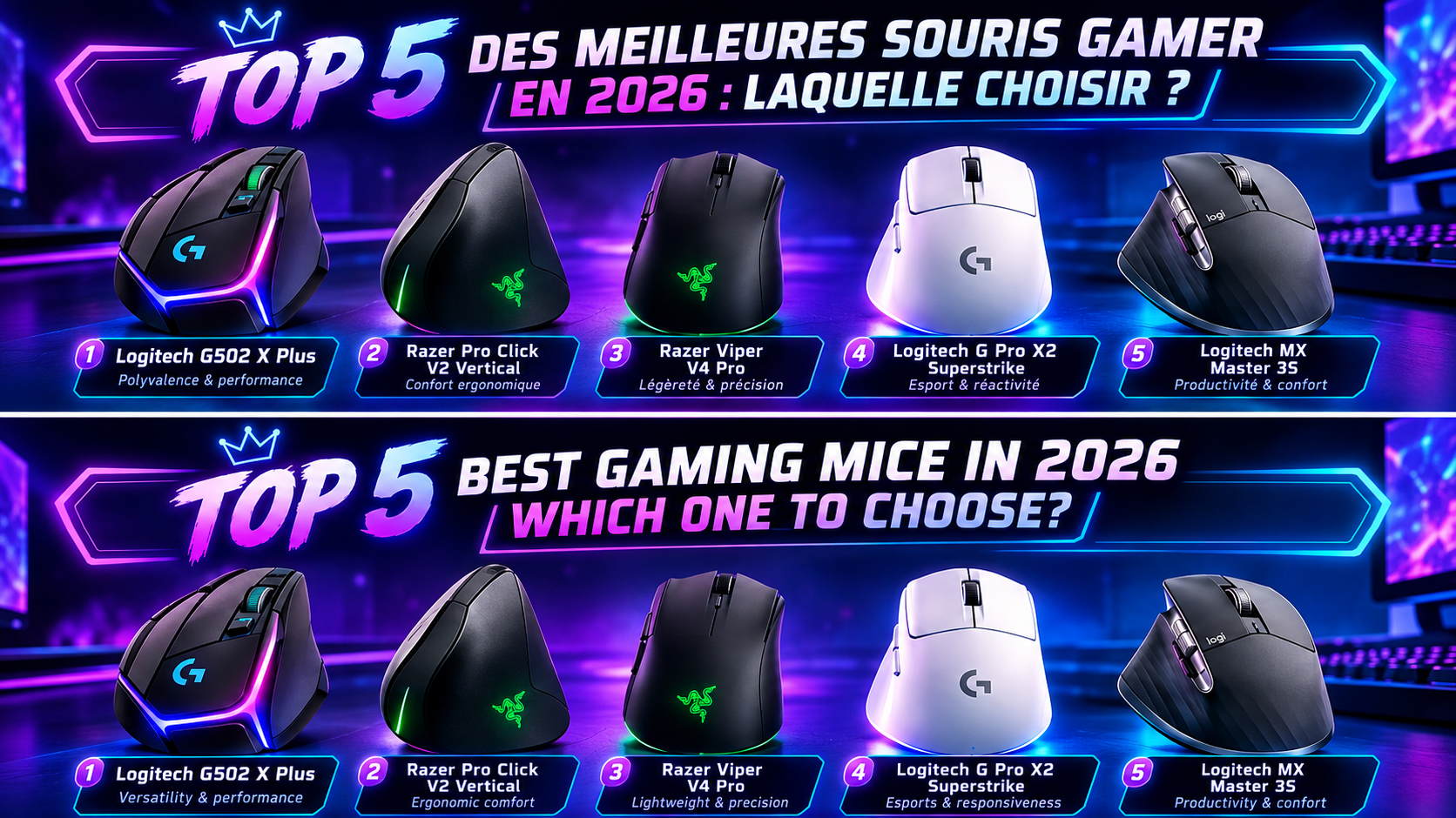 Top 5 Best Gaming Mice in 2026: Which One to Choose?