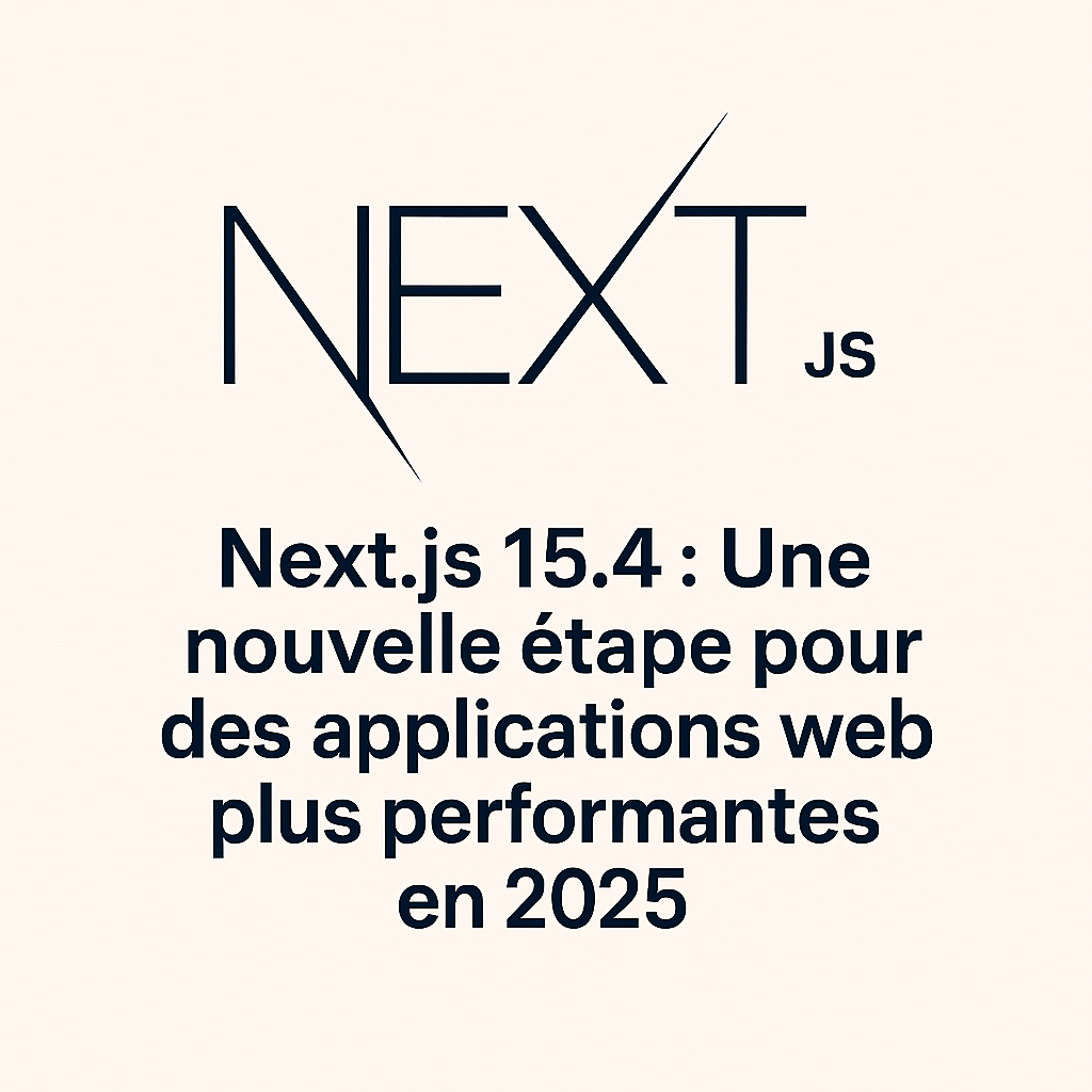 Next.js 15.4: A New Milestone for High-Performance Web Apps in 2025